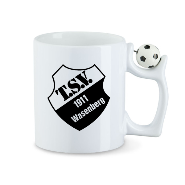 Tasse mit 3D-Fußball + Logo "TSV Wasenberg"